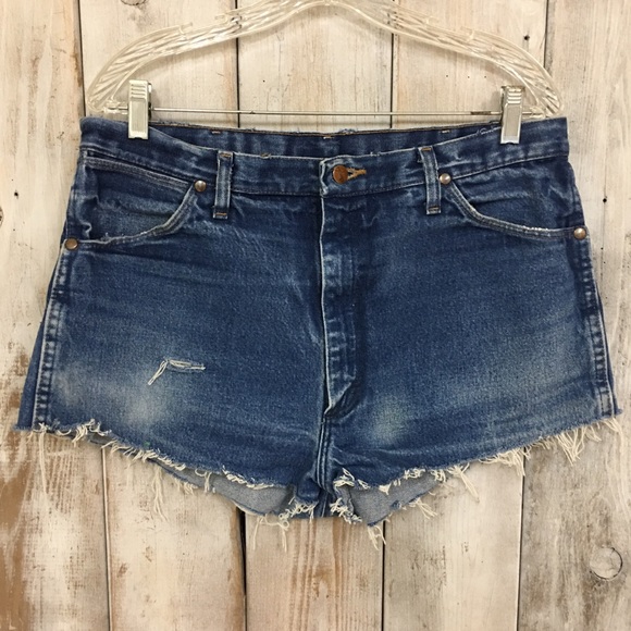 Wrangler Pants - Vintage Wrangler Mom Shorts Cut Offs Custom